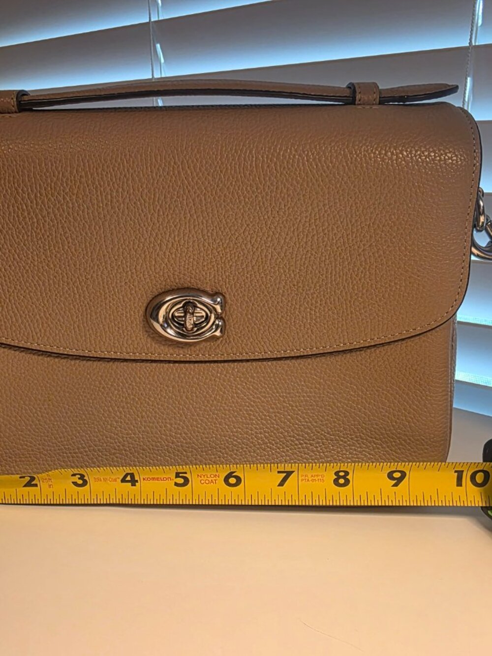 Coach Cassie Pebbled Leather Crossbody bag in Taupe Silver - Picture 9 of 11